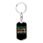 Bicyles And Guitars Cycling Keychain Stainless Steel or 18k Gold Dog Tag Keyring-Express Your Love Gifts