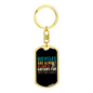 Bicyles And Guitars Cycling Keychain Stainless Steel or 18k Gold Dog Tag Keyring-Express Your Love Gifts