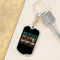 Bicyles And Guitars Cycling Keychain Stainless Steel or 18k Gold Dog Tag Keyring-Express Your Love Gifts