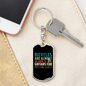 Bicyles And Guitars Cycling Keychain Stainless Steel or 18k Gold Dog Tag Keyring-Express Your Love Gifts