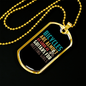Bicyles And Guitars Cycling Necklace Stainless Steel or 18k Gold Dog Tag 24"-Express Your Love Gifts