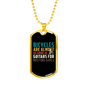 Bicyles And Guitars Cycling Necklace Stainless Steel or 18k Gold Dog Tag 24"-Express Your Love Gifts