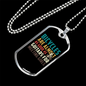 Bicyles And Guitars Cycling Necklace Stainless Steel or 18k Gold Dog Tag 24"-Express Your Love Gifts