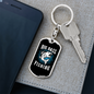 Big Bass Fish Fishing Keychain Stainless Steel or 18k Gold Dog Tag Keyring-Express Your Love Gifts