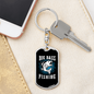 Big Bass Fish Fishing Keychain Stainless Steel or 18k Gold Dog Tag Keyring-Express Your Love Gifts