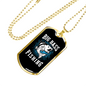 Big Bass Fishing Necklace Stainless Steel or 18k Gold Dog Tag 24" Chain-Express Your Love Gifts