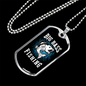 Big Bass Fishing Necklace Stainless Steel or 18k Gold Dog Tag 24" Chain-Express Your Love Gifts