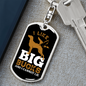 Big Bucks I Like Keychain Stainless Steel or 18k Gold Dog Tag Keyring-Express Your Love Gifts