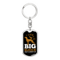 Big Bucks I Like Keychain Stainless Steel or 18k Gold Dog Tag Keyring-Express Your Love Gifts