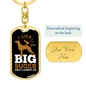 Big Bucks I Like Keychain Stainless Steel or 18k Gold Dog Tag Keyring-Express Your Love Gifts