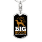 Big Bucks I Like Keychain Stainless Steel or 18k Gold Dog Tag Keyring-Express Your Love Gifts
