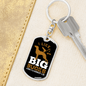 Big Bucks I Like Keychain Stainless Steel or 18k Gold Dog Tag Keyring-Express Your Love Gifts