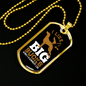 Big Bucks I Like Necklace Stainless Steel or 18k Gold Dog Tag 24" Chain-Express Your Love Gifts