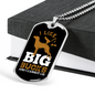 Big Bucks I Like Necklace Stainless Steel or 18k Gold Dog Tag 24" Chain-Express Your Love Gifts