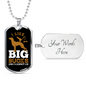 Big Bucks I Like Necklace Stainless Steel or 18k Gold Dog Tag 24" Chain-Express Your Love Gifts