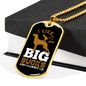 Big Bucks I Like Necklace Stainless Steel or 18k Gold Dog Tag 24" Chain-Express Your Love Gifts