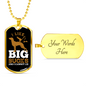 Big Bucks I Like Necklace Stainless Steel or 18k Gold Dog Tag 24" Chain-Express Your Love Gifts
