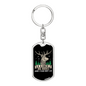 Big Bucks Keychain Stainless Steel or 18k Gold Dog Tag Keyring-Express Your Love Gifts