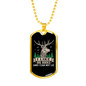 Big Bucks Necklace Stainless Steel or 18k Gold Dog Tag 24" Chain-Express Your Love Gifts