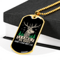 Big Bucks Necklace Stainless Steel or 18k Gold Dog Tag 24" Chain-Express Your Love Gifts