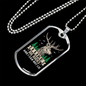 Big Bucks Necklace Stainless Steel or 18k Gold Dog Tag 24" Chain-Express Your Love Gifts