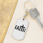 Big Faith Keychain Stainless Steel or 18k Gold Dog Tag Keyring-Express Your Love Gifts