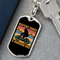 Big Foot Rides A Mountain Bike Cycling Keychain Stainless Steel or 18k Gold Dog Tag Keyring-Express Your Love Gifts