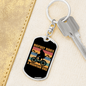 Big Foot Rides A Mountain Bike Cycling Keychain Stainless Steel or 18k Gold Dog Tag Keyring-Express Your Love Gifts
