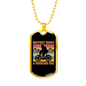 Big Foot Rides Cycling Necklace Stainless Steel or 18k Gold Dog Tag 24"-Express Your Love Gifts
