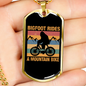 Big Foot Rides Cycling Necklace Stainless Steel or 18k Gold Dog Tag 24"-Express Your Love Gifts