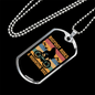 Big Foot Rides Cycling Necklace Stainless Steel or 18k Gold Dog Tag 24"-Express Your Love Gifts