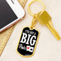 Big Pair Poker Player Gift Keychain Dog Tag Stainless Steel or 18k Gold-Express Your Love Gifts