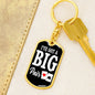 Big Pair Poker Player Gift Keychain Dog Tag Stainless Steel or 18k Gold-Express Your Love Gifts