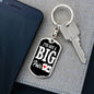 Big Pair Poker Player Gift Keychain Dog Tag Stainless Steel or 18k Gold-Express Your Love Gifts