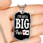 Big Pair Poker Player Gift Stainless Steel or 18k Gold Dog Tag 24" Chain-Express Your Love Gifts
