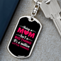 Big Thing Little Things Mom Keychain Stainless Steel or 18k Gold Dog Tag Keyring-Express Your Love Gifts