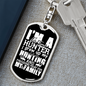 Big Time Hunter Keychain Stainless Steel or 18k Gold Dog Tag Keyring-Express Your Love Gifts