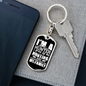 Big Time Hunter Keychain Stainless Steel or 18k Gold Dog Tag Keyring-Express Your Love Gifts