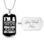 Big Time Hunter Necklace Stainless Steel or 18k Gold Dog Tag 24" Chain-Express Your Love Gifts