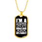 Big Time Hunter Necklace Stainless Steel or 18k Gold Dog Tag 24" Chain-Express Your Love Gifts