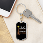 Big Tines Hunter'S Keychain Gift Stainless Steel or 18k Gold Dog Tag Keyring-Express Your Love Gifts