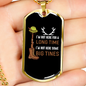 Big Tines Hunting Necklace Stainless Steel or 18k Gold Dog Tag 24" Chain-Express Your Love Gifts
