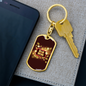 Big Win Jackpot Gambler Keychain Stainless Steel or 18k Gold Dog Tag Keyring-Express Your Love Gifts