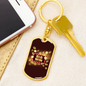 Big Win Jackpot Gambler Keychain Stainless Steel or 18k Gold Dog Tag Keyring-Express Your Love Gifts