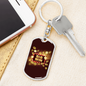 Big Win Jackpot Gambler Keychain Stainless Steel or 18k Gold Dog Tag Keyring-Express Your Love Gifts