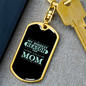Biggest Reason for Mom Keychain Stainless Steel or 18k Gold Dog Tag Keyring-Express Your Love Gifts
