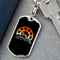 Bike Chain Rings Cycling Keychain Stainless Steel or 18k Gold Dog Tag Keyring-Express Your Love Gifts