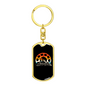 Bike Chain Rings Cycling Keychain Stainless Steel or 18k Gold Dog Tag Keyring-Express Your Love Gifts