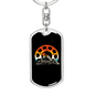 Bike Chain Rings Cycling Keychain Stainless Steel or 18k Gold Dog Tag Keyring-Express Your Love Gifts