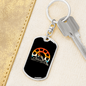 Bike Chain Rings Cycling Keychain Stainless Steel or 18k Gold Dog Tag Keyring-Express Your Love Gifts